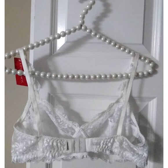LITTLE LACY India Julia White Wire Free Lace Bra Bralette 38"/95 PVT Ltd NWT - Picture 12 of 12